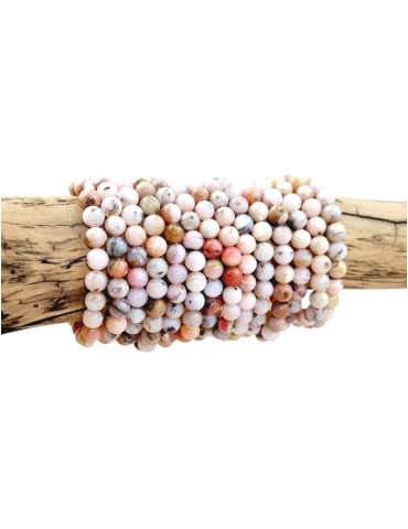 Bracelet opale rose dessin perles A