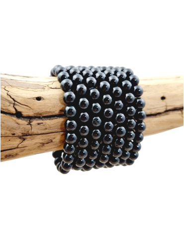 Bracelet jade noir perles A