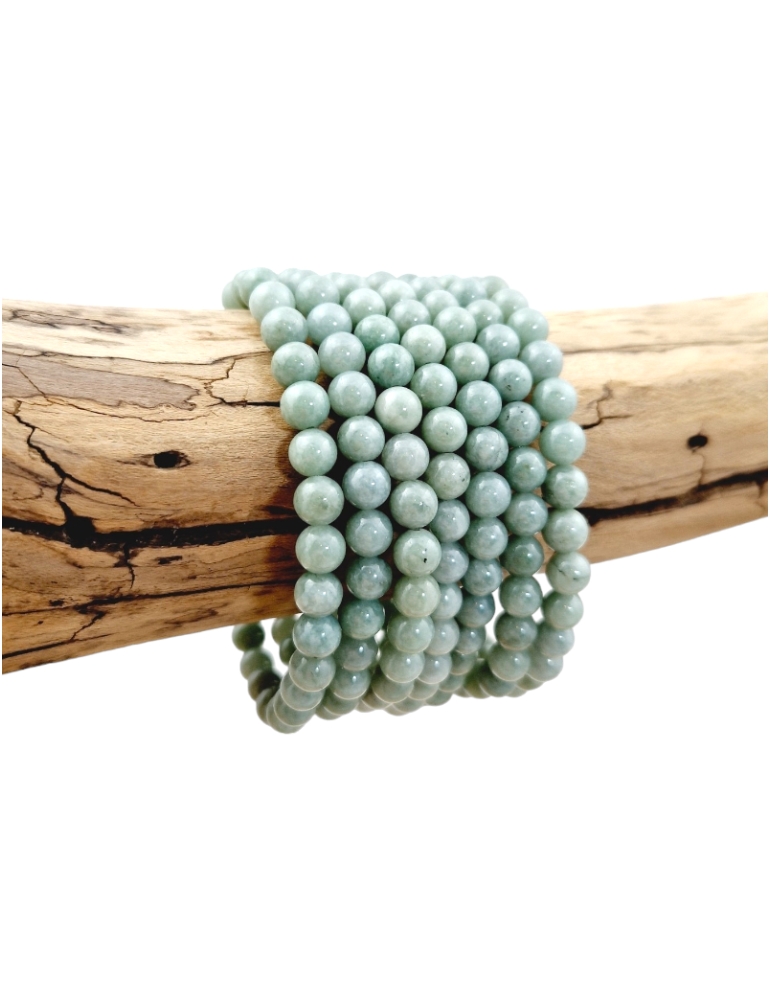 Bracelet jade foncé perles AAA