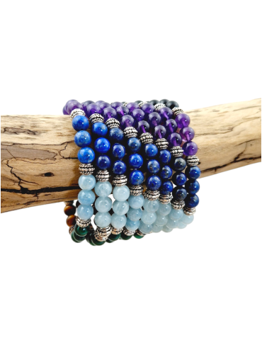 Bracelet 7 chakras top perles AA