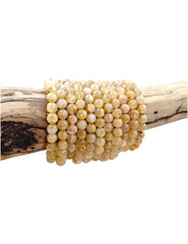 Bracelet quartz rutile perles A