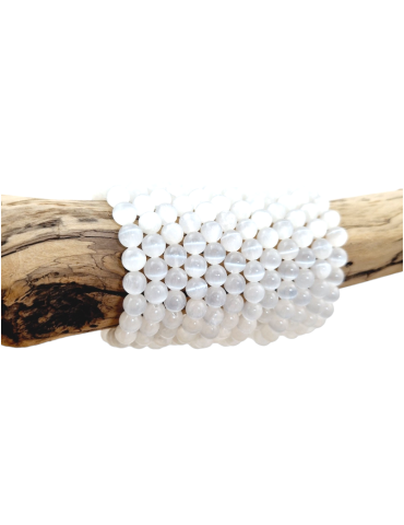 Bracelet sélénite perles AA