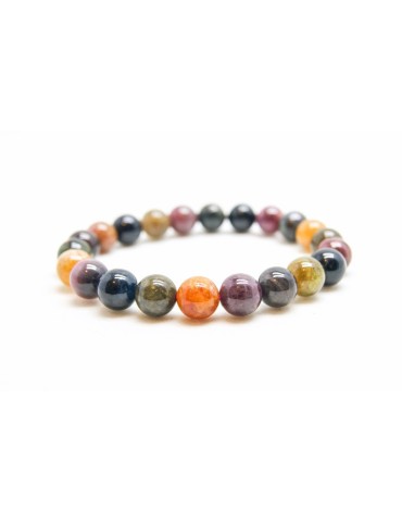 Bracelet tourmaline melon d'eau perles AA