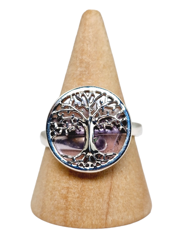 Bague arbre de vie Améthyste lavande serti argent 925