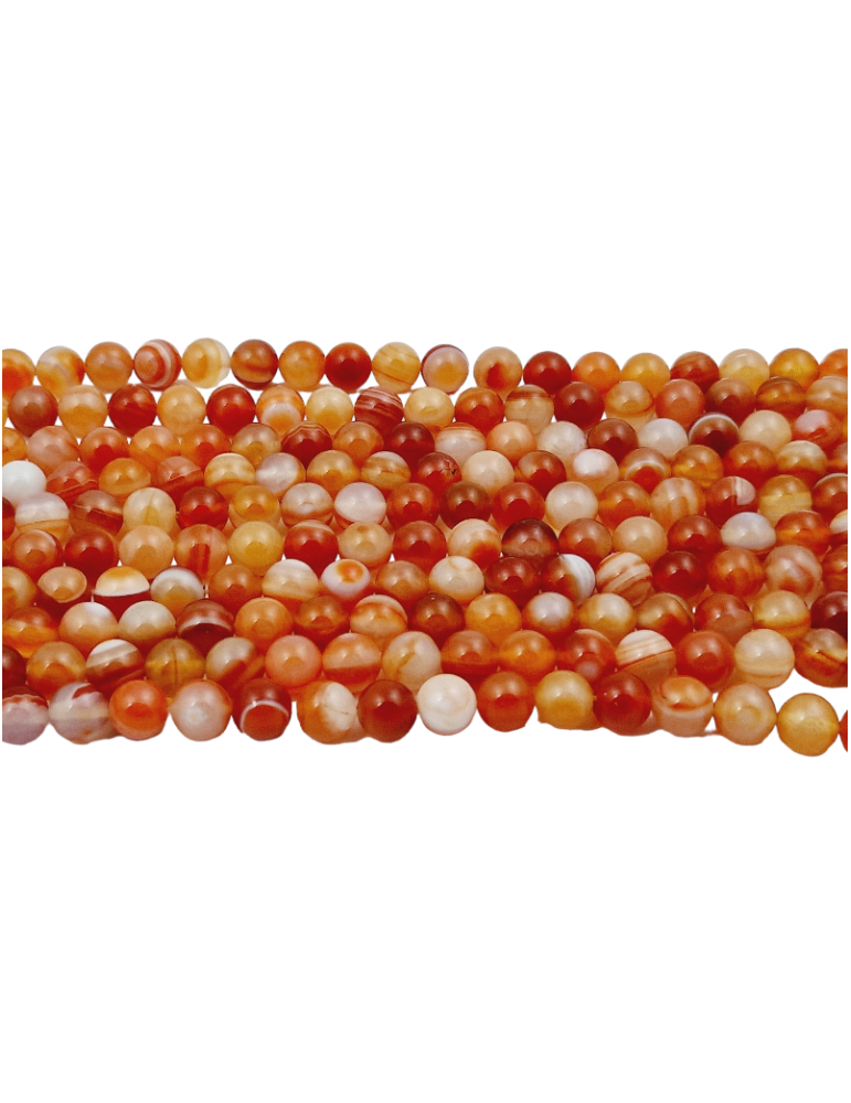Red Sardonyx Agate Bead Thread A