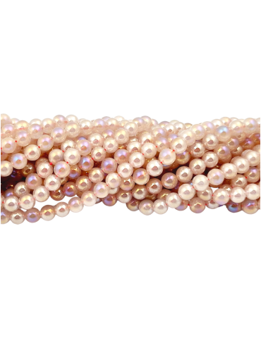 Fil Aura quartz rose perles A