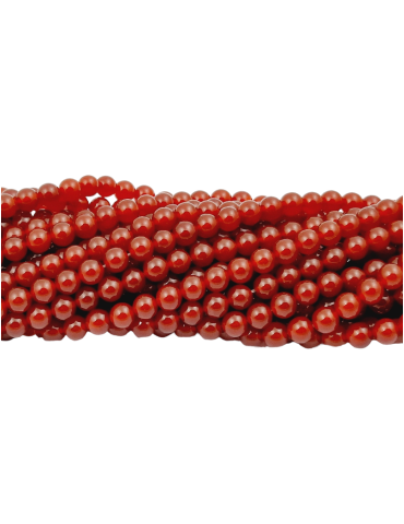 Hilo de Cornalina calentada perlas A