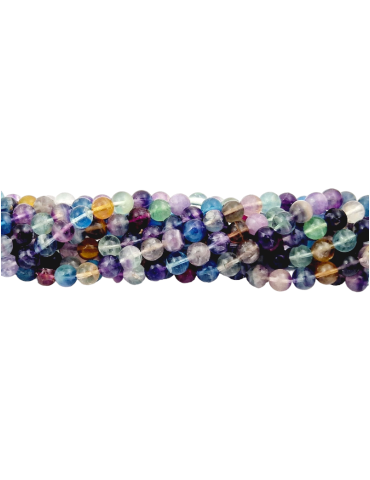 Fil fluorite mix couleurs perles AA