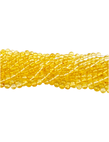 Fil ambre citron perles AA