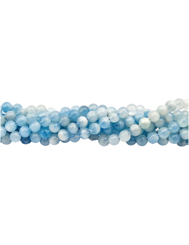 Draht mit blauen AA Calcit Perlen