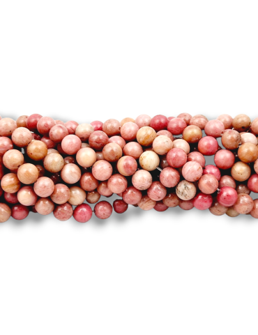 Fil Rhodonite unie perles A