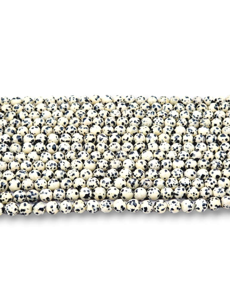 Dalmatian Jasper Beads A Thread