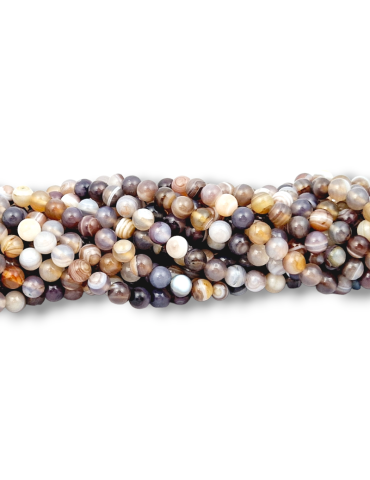 Fil Agate Botswana perles AA