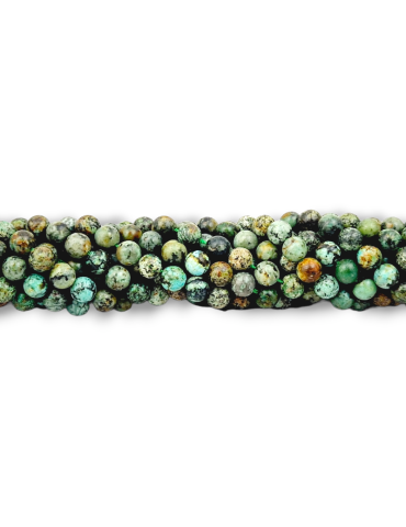 Fil turquoise africaine perles B