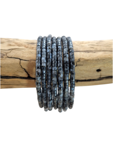 Bracelet larvikite perles Heishi AA