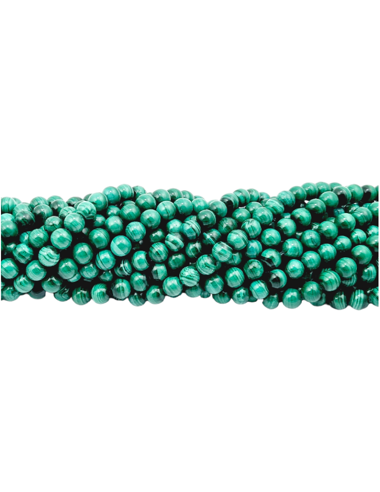 Light malachite thread AA beads