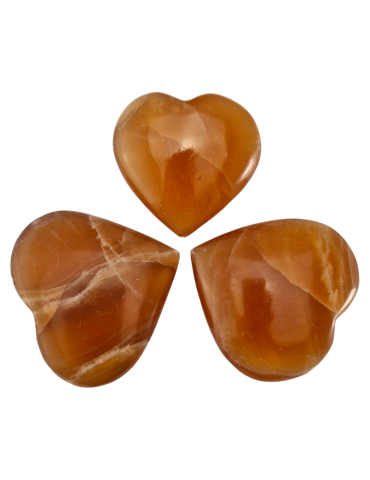 Coeur 6 - 10 cm Calcite orange A