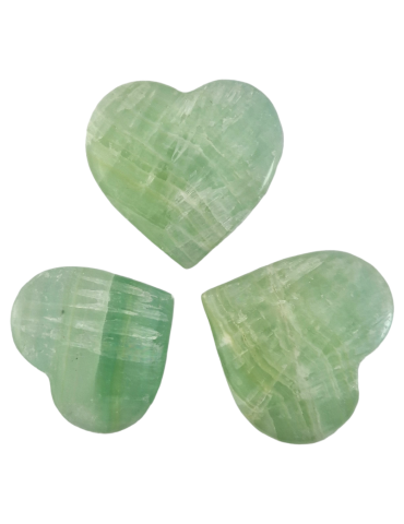 Coeur 5 - 7 cm Calcite verte A