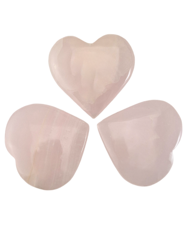 Coeur 6 - 7 cm Calcite rose A