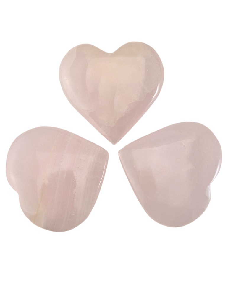 Coeur 6 - 7 cm Calcite rose A