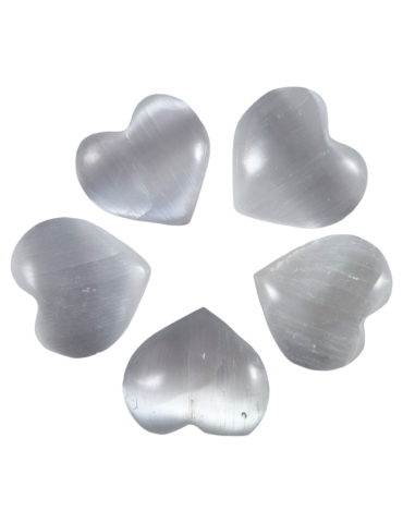 Los 5 Herzen 3 cm Selenit A