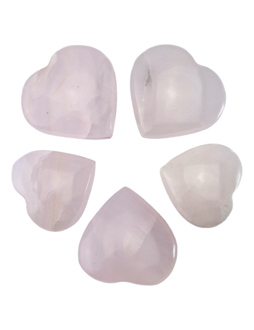 Lot 5 Coeur 3 - 4 cm Calcite rose A