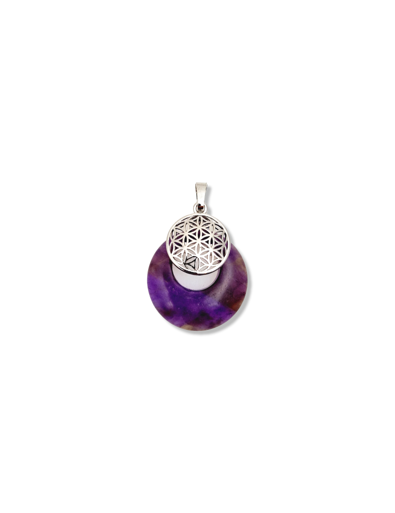Pendentif donut fleur de vie