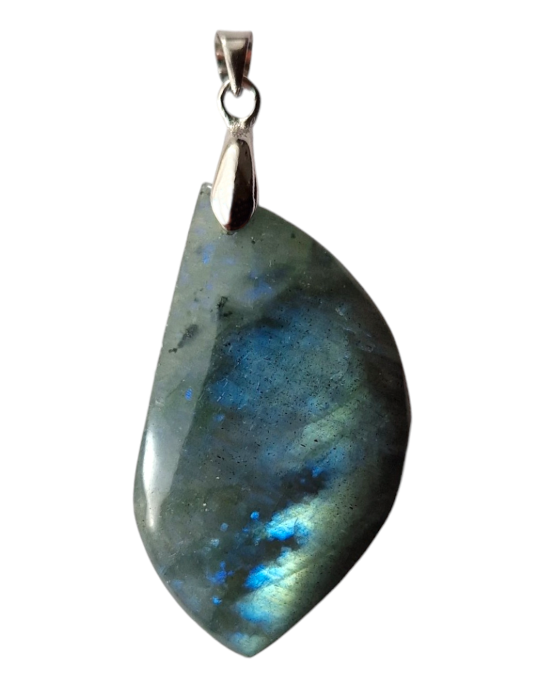 Pendentif feuille Labradorite B