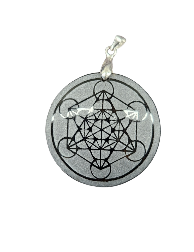 Pendentif Métatron inversé Obsidienne
