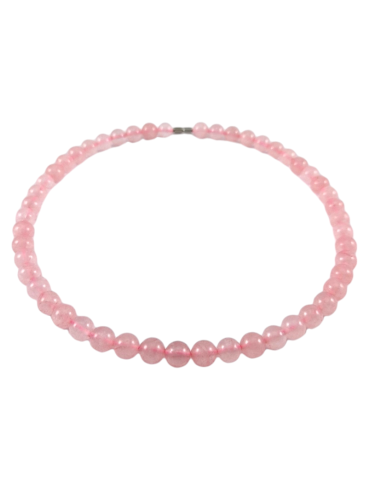 Collier Quartz rose perles A