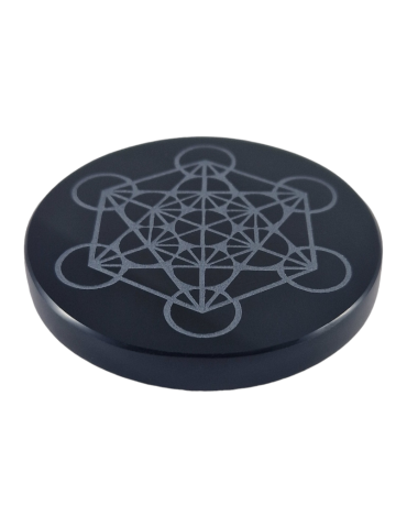 Disque Métatron obsidienne noire