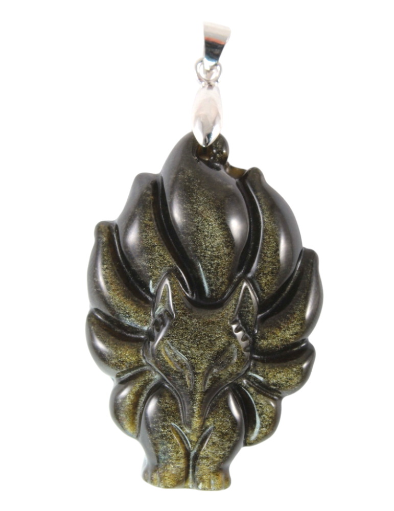 Gouden obsidiaan voshanger A