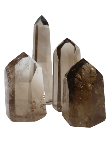 Prisme cristal de roche fumé AA