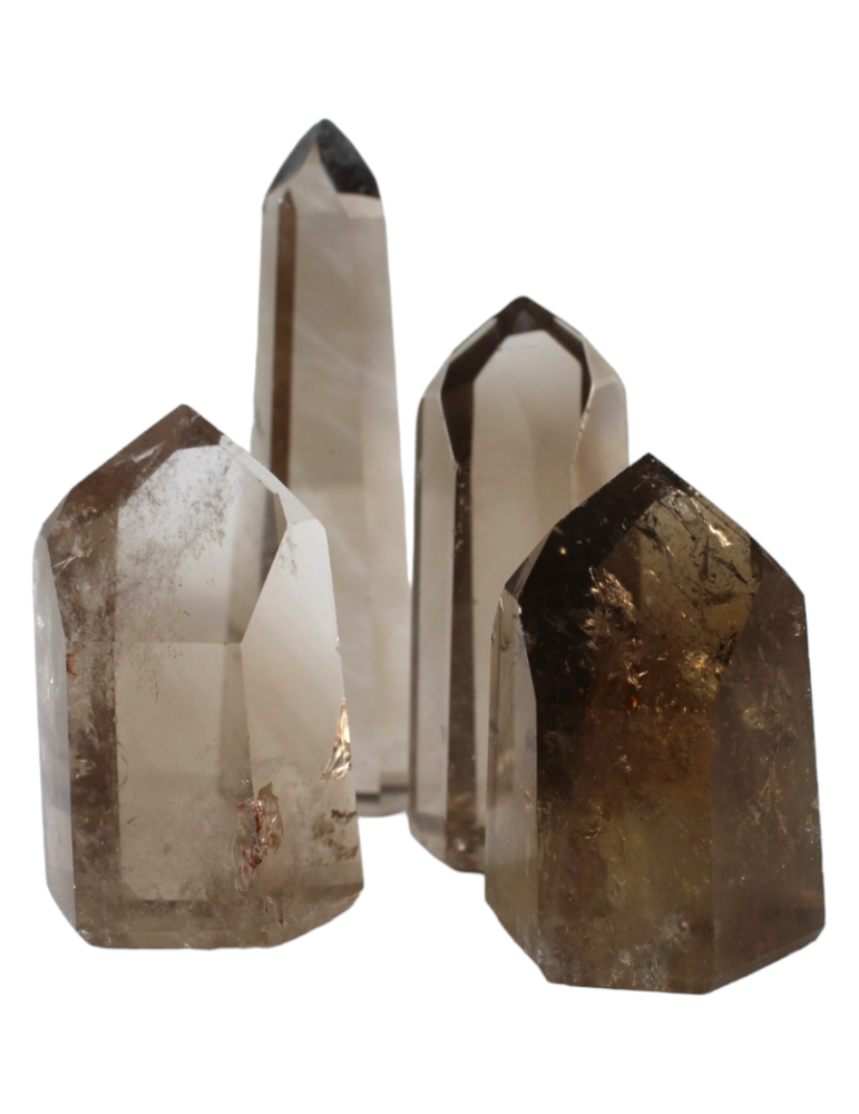 Prisme cristal de roche fumé AA