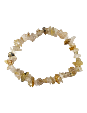 Bracelet Chips Quartz rutile Lot de 10
