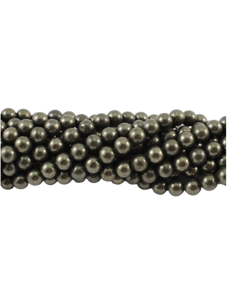 Fil Pyrite dorée perles A