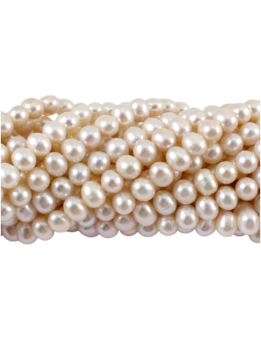 Fil perles de culture blanches AA