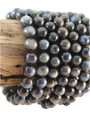 Bracelet cyanite noire perles AA