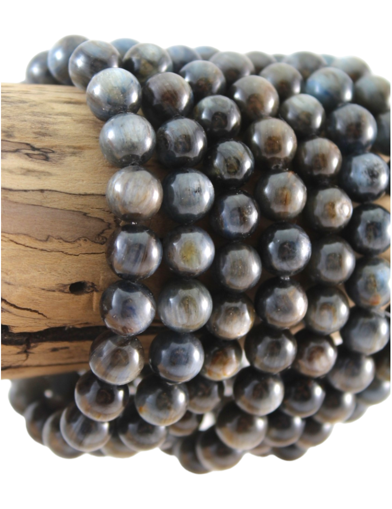 Pulseira de cianite negra com contas AA