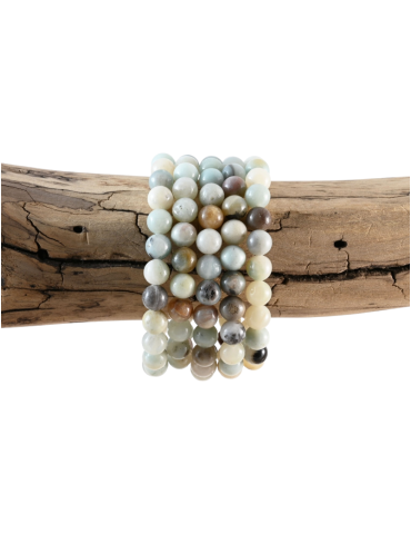 Bracelet amazonite Brésil perles B