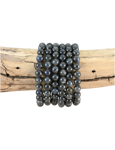 Bracelet labradorite noire perles A