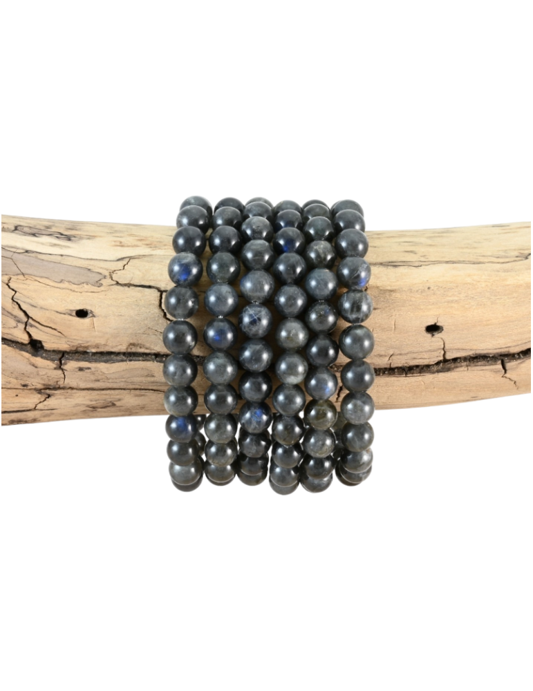Bracelet labradorite noire perles A