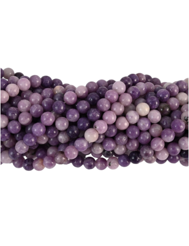 Fil lépidolite perles AB