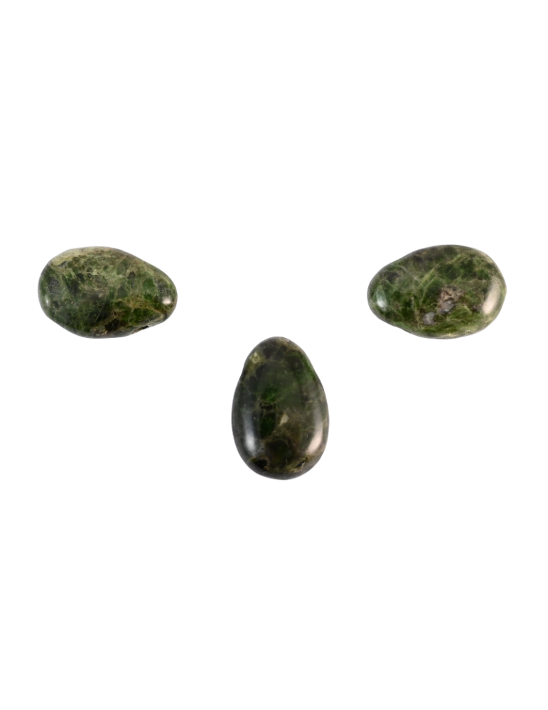 Pendentifs percés travers Diopside lot x3 A