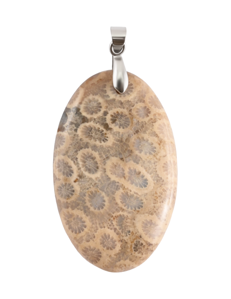 Pendentif Jaspe corail AA