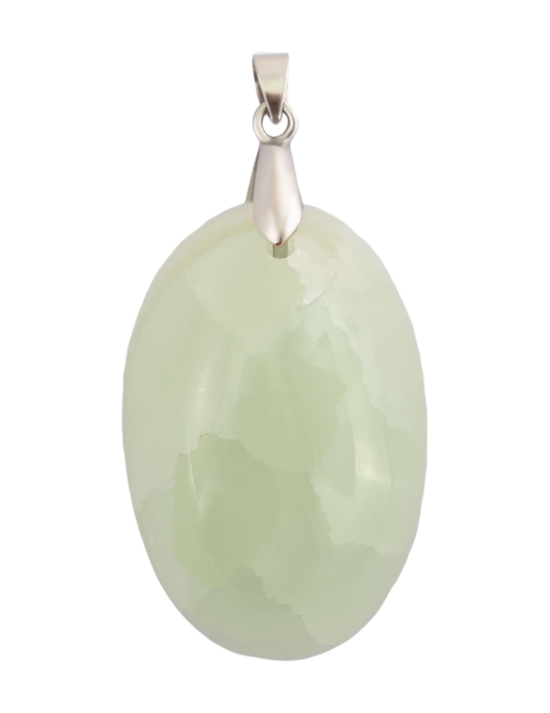 Pendentif calcite verte AB