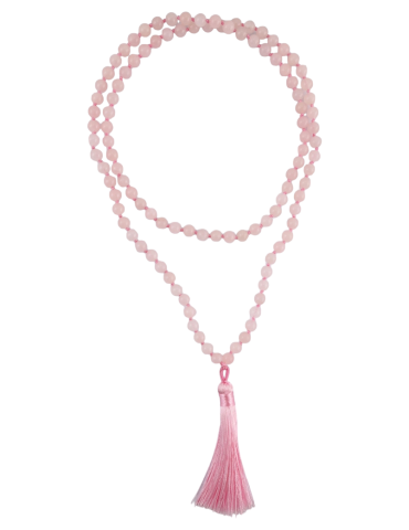 Mala Quartz rose 108 perles