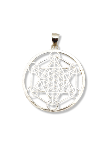 Pendentif Métatron sculpté argent 925