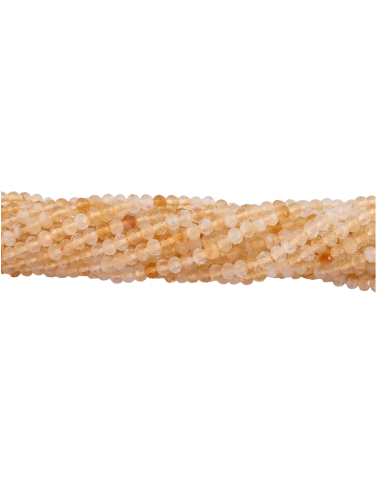 Strang facettierte Citrinperlen 4x3mm A
