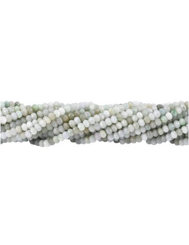Thread of faceted jade pearls A
